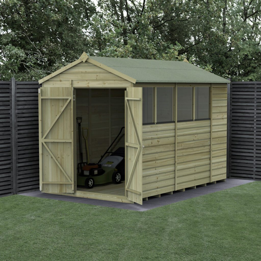 Beckwood 6×10 Apex Shed – 4 Windows – Double Door with Installation 5013053196946 2